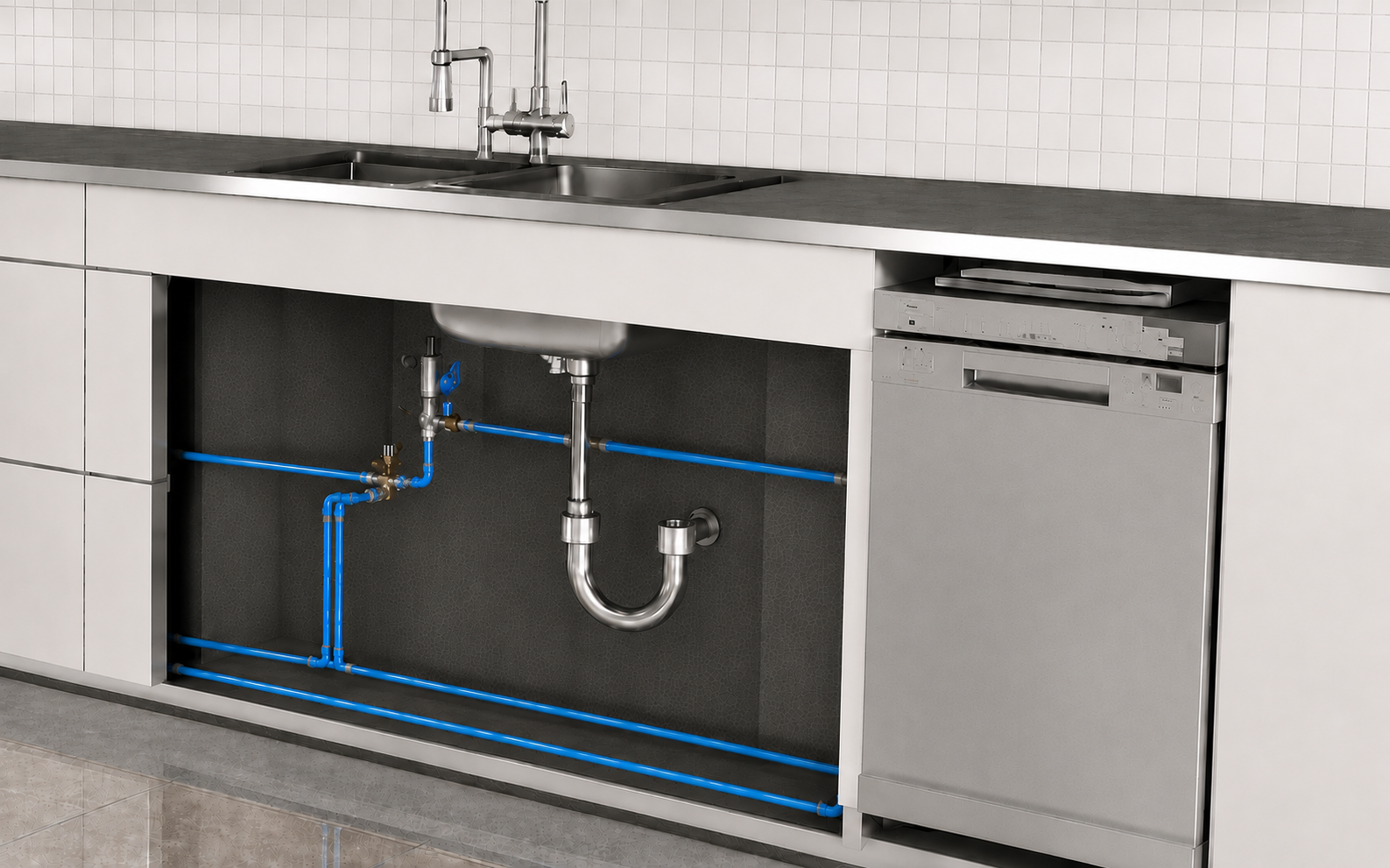 Water — technische voorbereiding nieuwe keuken door KeukenKlaar